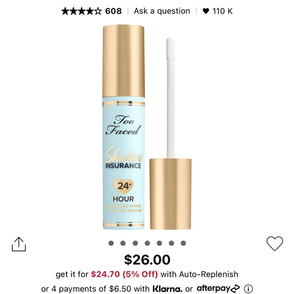 Too Faced Shadow Insurance eyeshadow primer - Picture 2 of 2